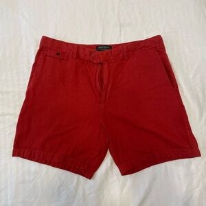 Banana Republic Red Men's Flat Front Shorts